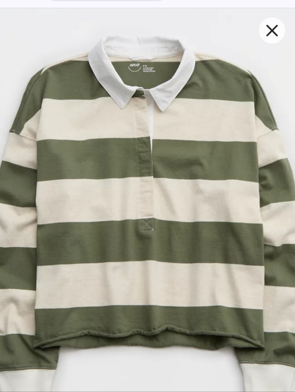 Aerie Sporty Prep Rugby Polo Sz Xl Womens Boxy Fit